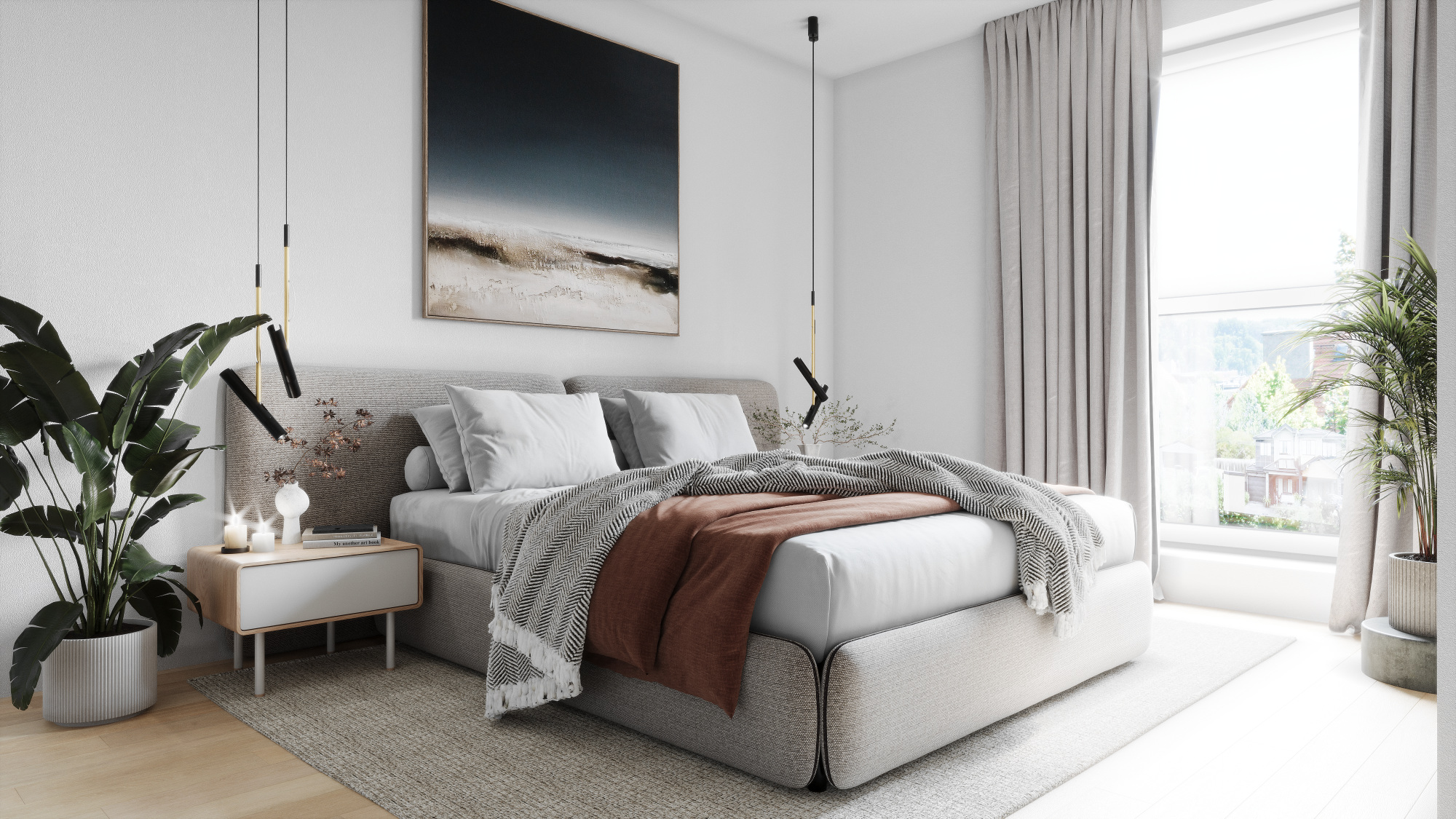 Helles Schlafzimmer im Projekt Reihenweise Grün in Klagenfurt